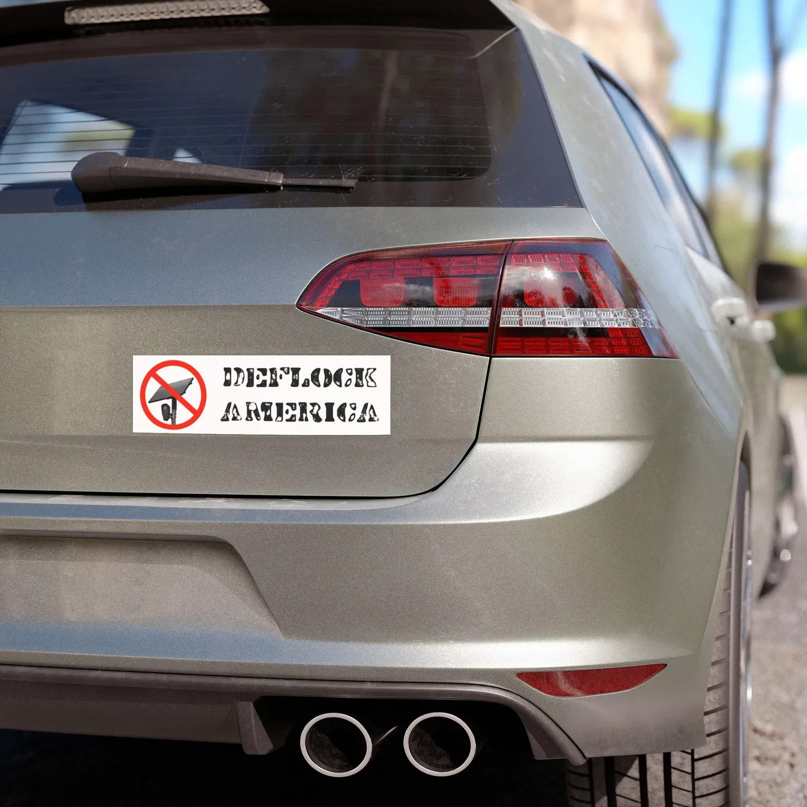 Deflock America Bumper Sticker / Magnet – Anti-Flock License Plate Camera Decal