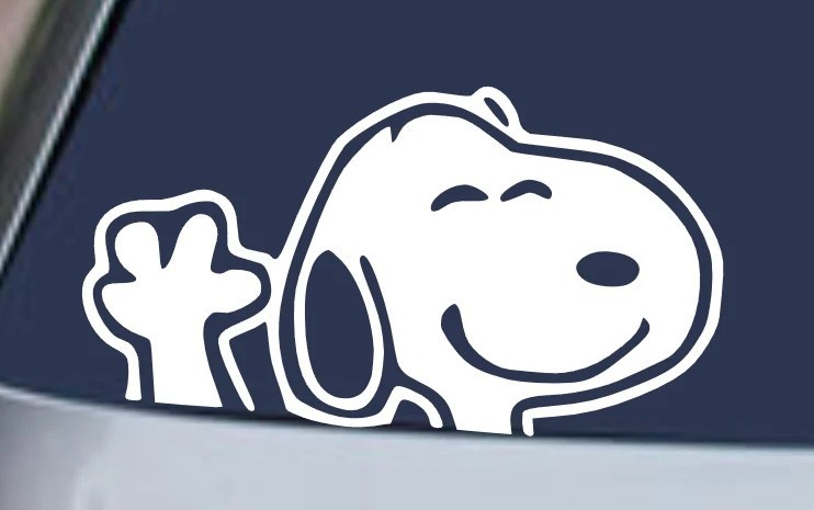 Snoopy die cut vinyl decal sticker window Peanuts