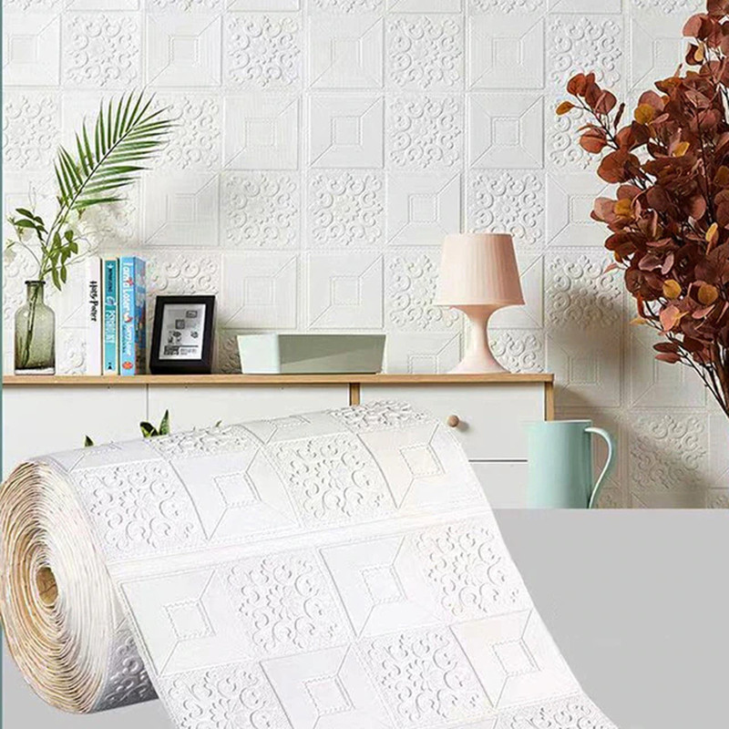 70Cm*10M 3D Brick Pattern Wall Sticker Self-Adhesive Panel Waterproof