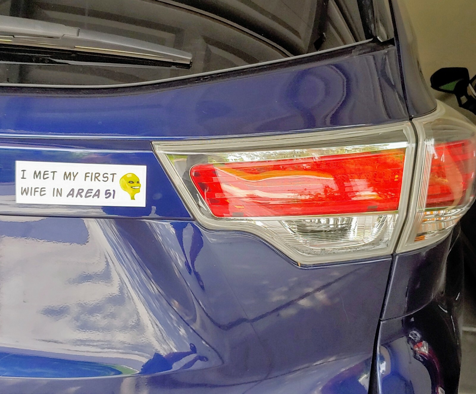 Storm area 51 , Bumper sticker area 51 , alien aliens x files, ex wife
