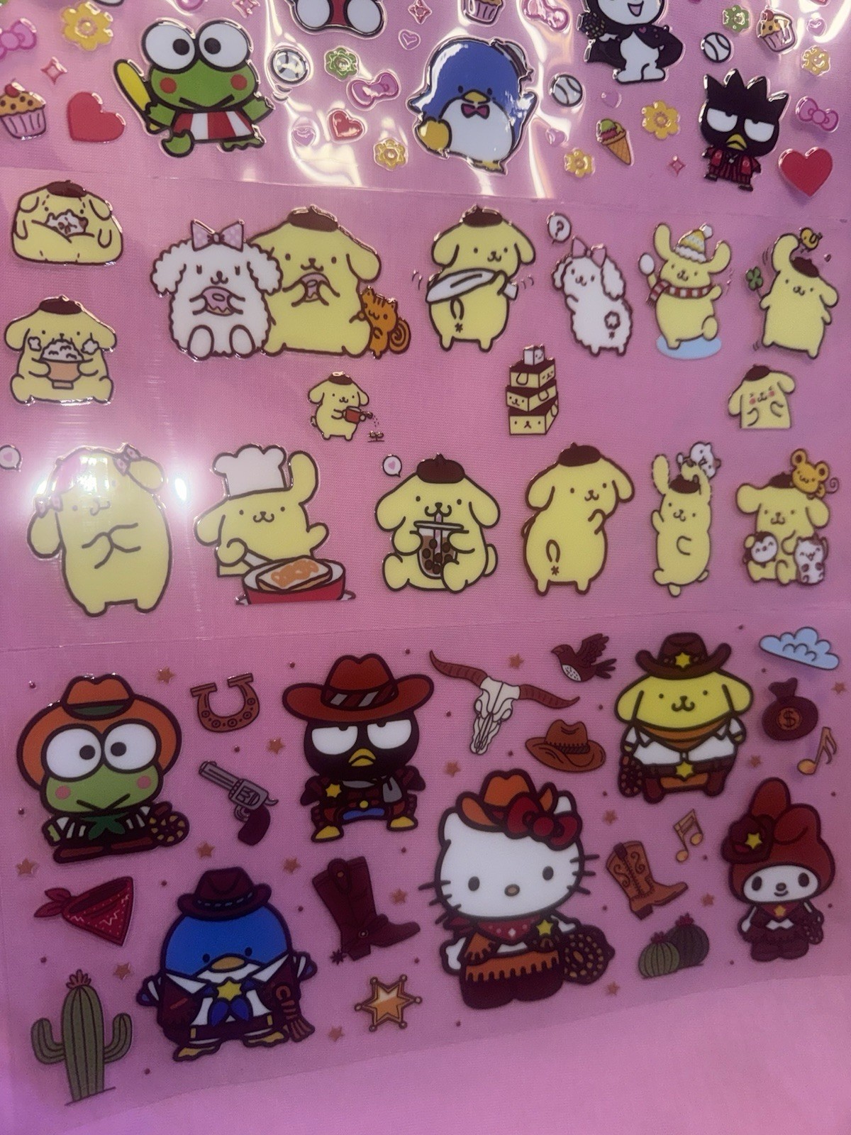 3 Sanrio Hello Kitty & Friends Cup Wraps UV DTF Assorted Pompompurin Keroppi NEW