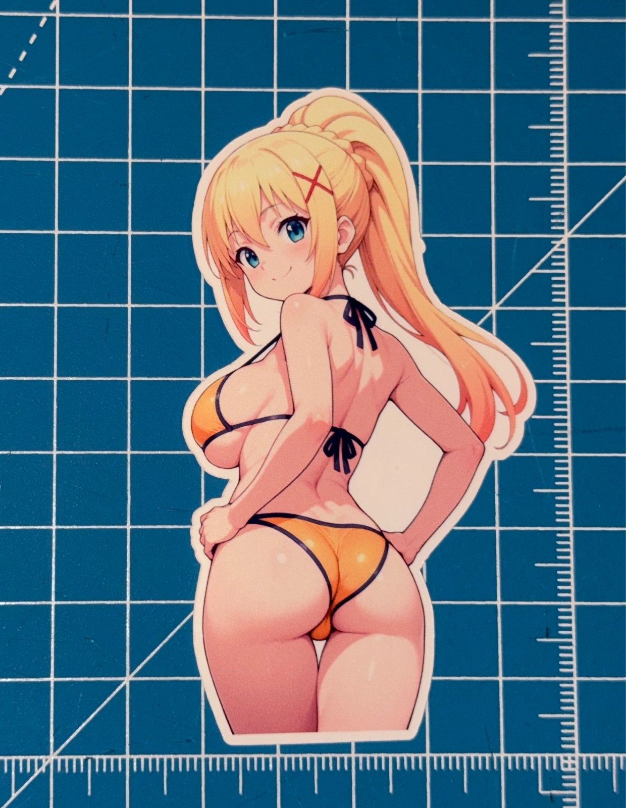 Darkness Konosuba Bikini Vinyl Sticker – Water-Resistant & Tear-Resistant Anime