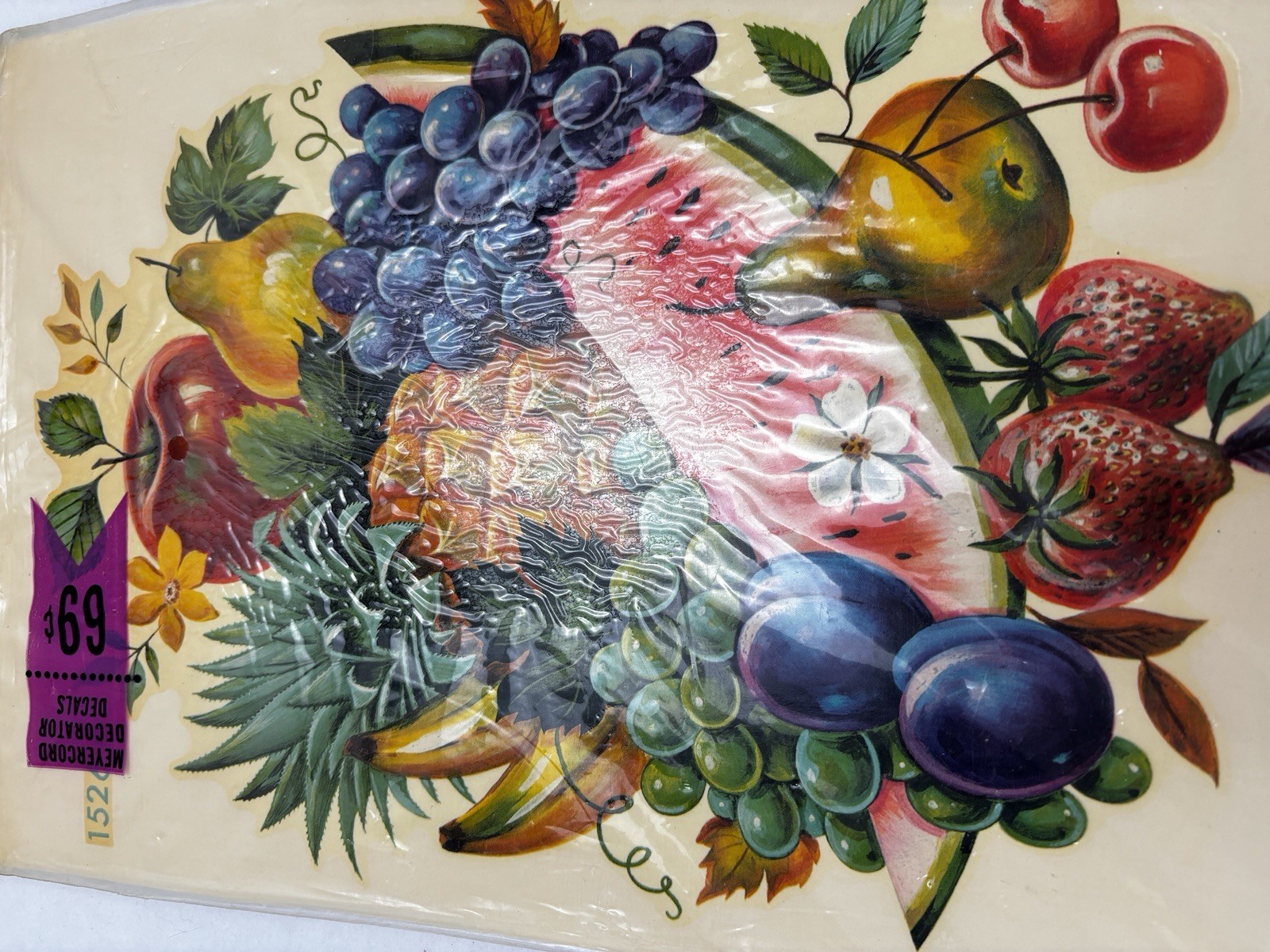 VTG Meyercord Decorator Decals Mix FRUIT 1526 Customize Your Decor 8.5 x 13"