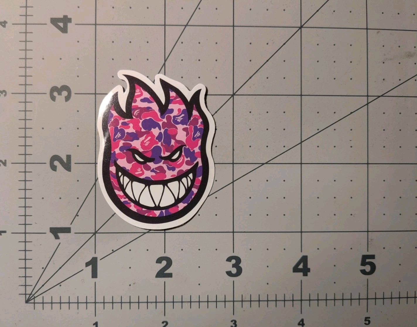 SPITFIRE BAPE CAMO Big Head Vinyl Decal Sticker Bomb Graffiti Skateboard Ska