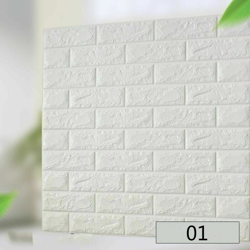 10x 3D Foam Panel Wallpaper Tile Brick Wall Sticker Self-adhesive Home DIY Decor