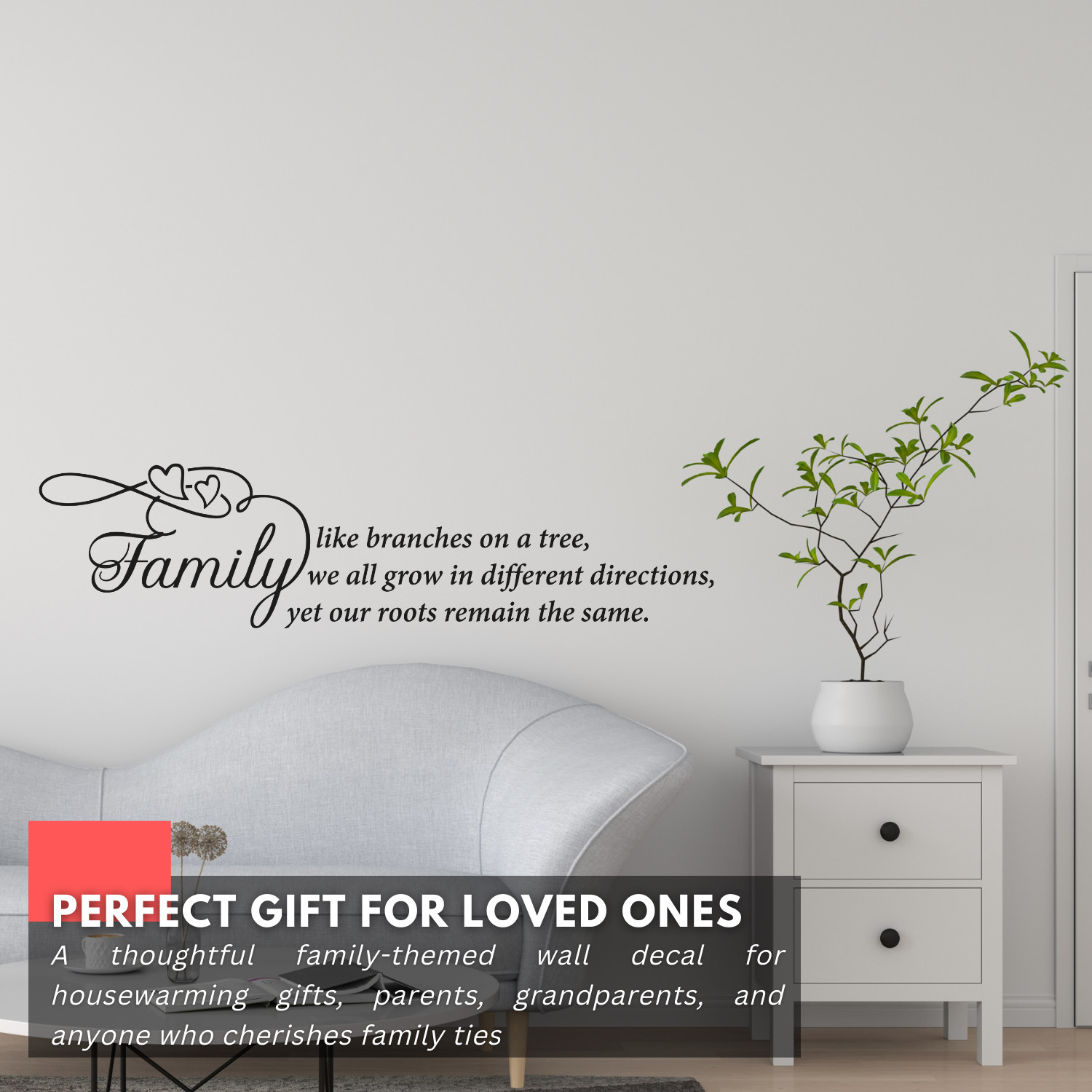 Family Like Branches Inspirational Wall Decal Sticker Quote Home Vinyl Decor
