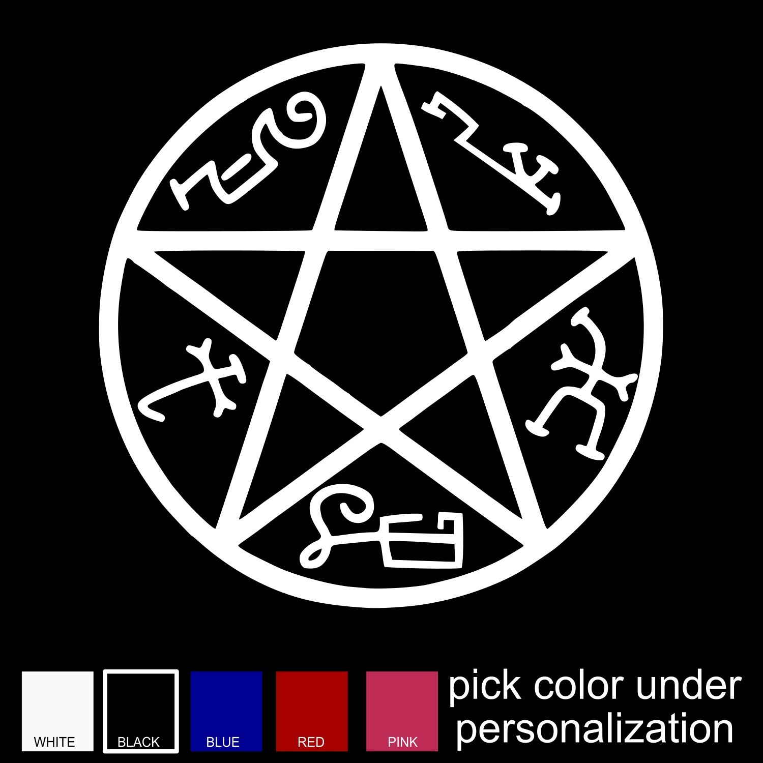 Demon Trap Symbol Vinyl Decal, Supernatural Image