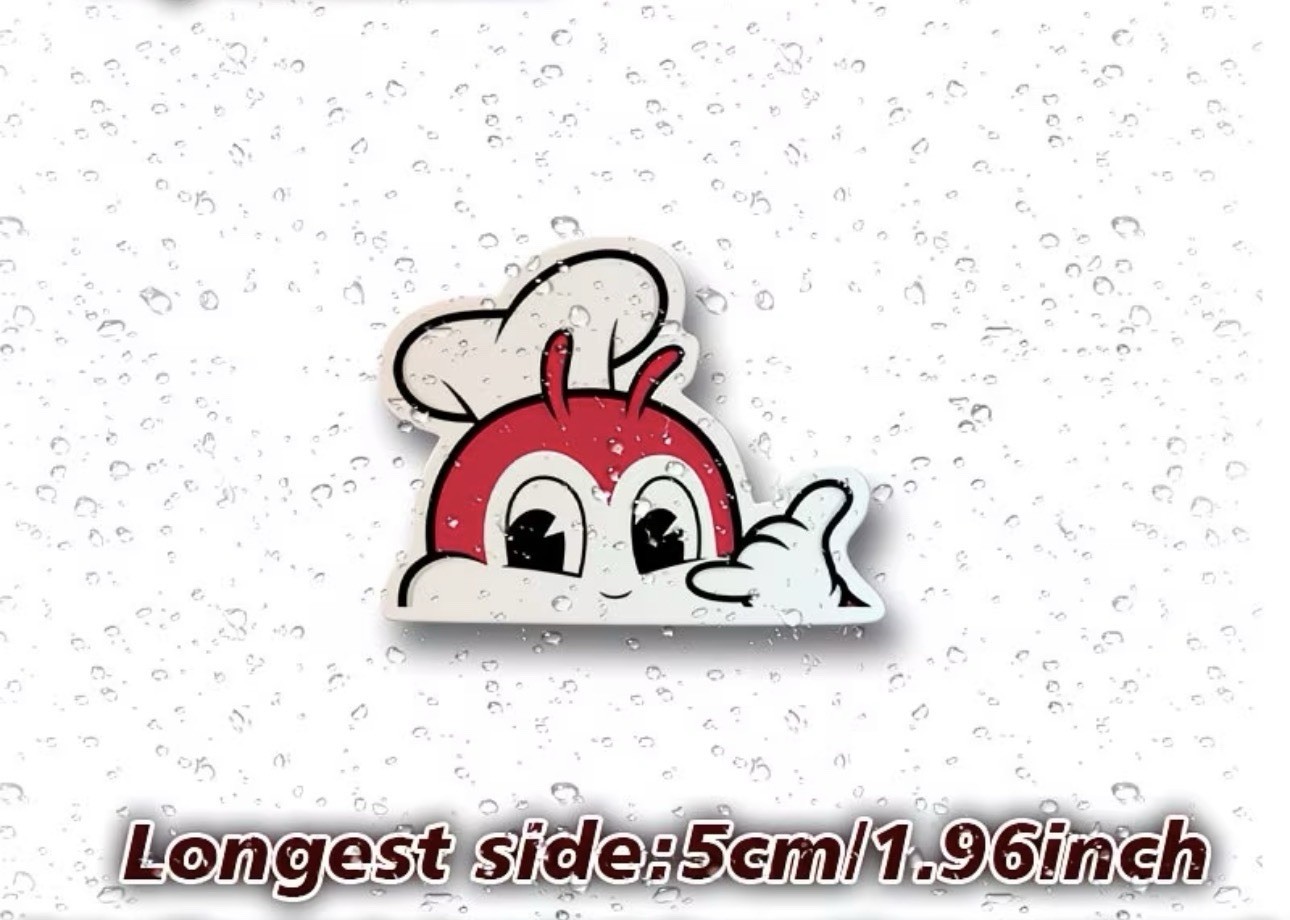 6 PACK JOLLIBEE PHILIPPINES FAST FOOD 2” VINYL DECAL DIECUT STICKER SET LOT