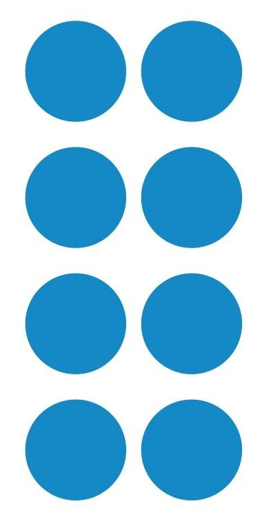 2" Medium Blue Round Label Dots Stickers Color Coding Inventory 2 Inch Dot