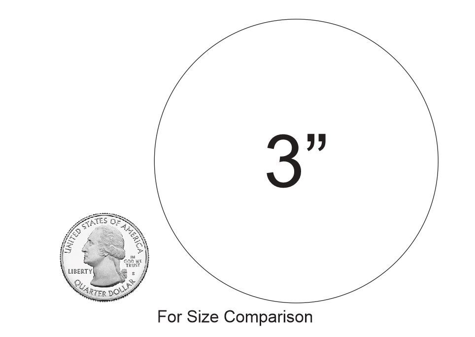 3" Clear Round Tamper Seal Label Dots Stickers Package Seals 3 Inch Dot