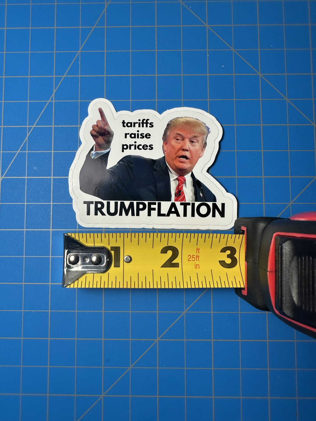 Tariffs Raise Prices Anti-Trump Inflation Stickers for Grocery Prices Gas Pump
