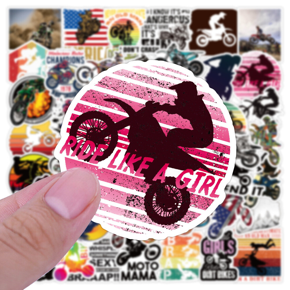 100Pcs Motocross Sticker for Adults Teens Girls Scrapbooking Water Bottles