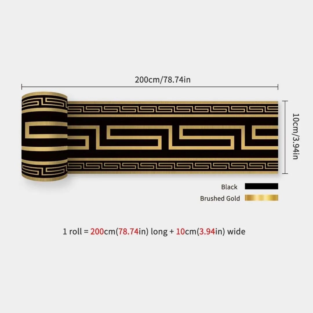 Geometric Wall Border Sticker Self Adhesive Waterproof Trim Decal 10x200CM