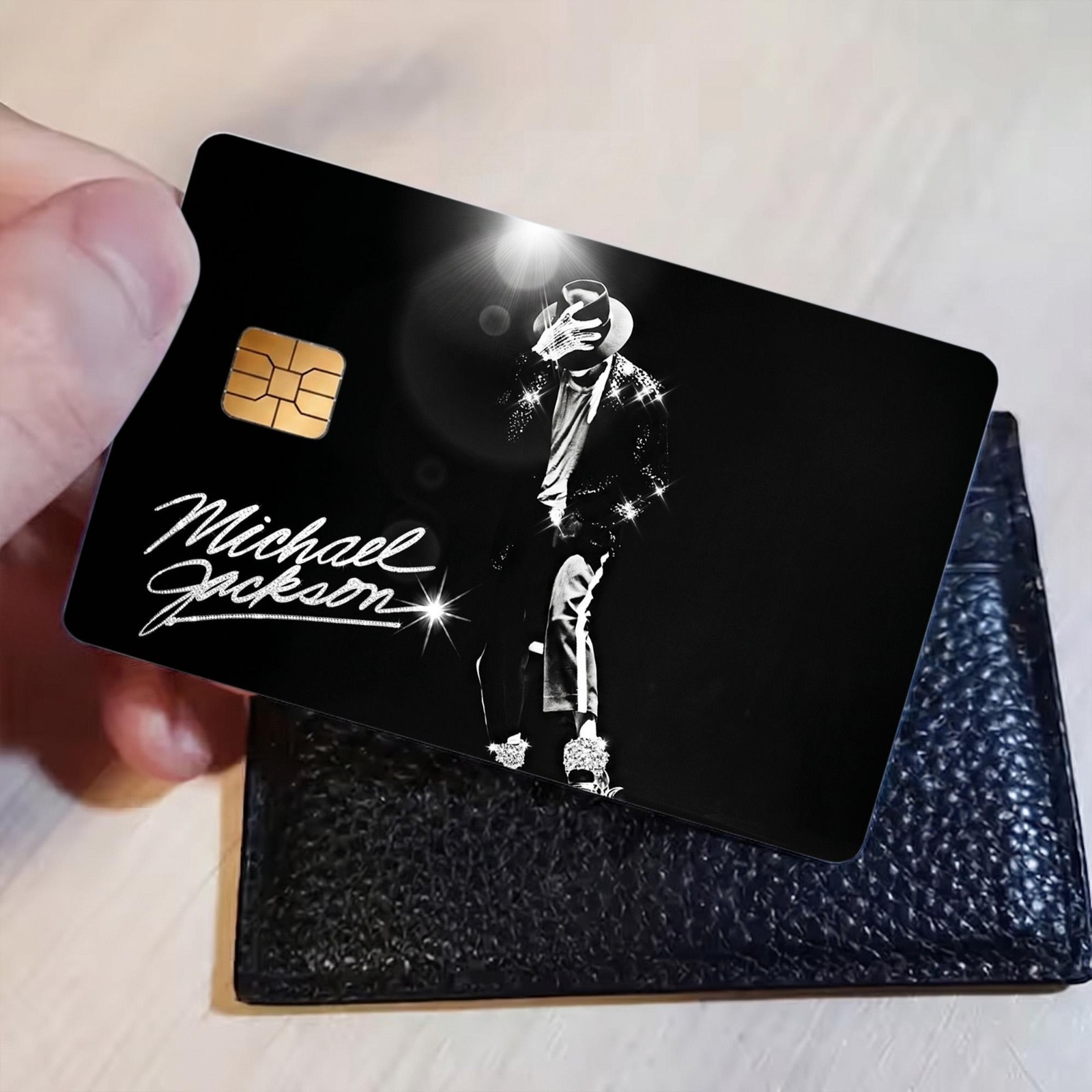 Michael Jackson Glitter Credit Card Skin King of Pop Tribute Vinyl Matte Sticker