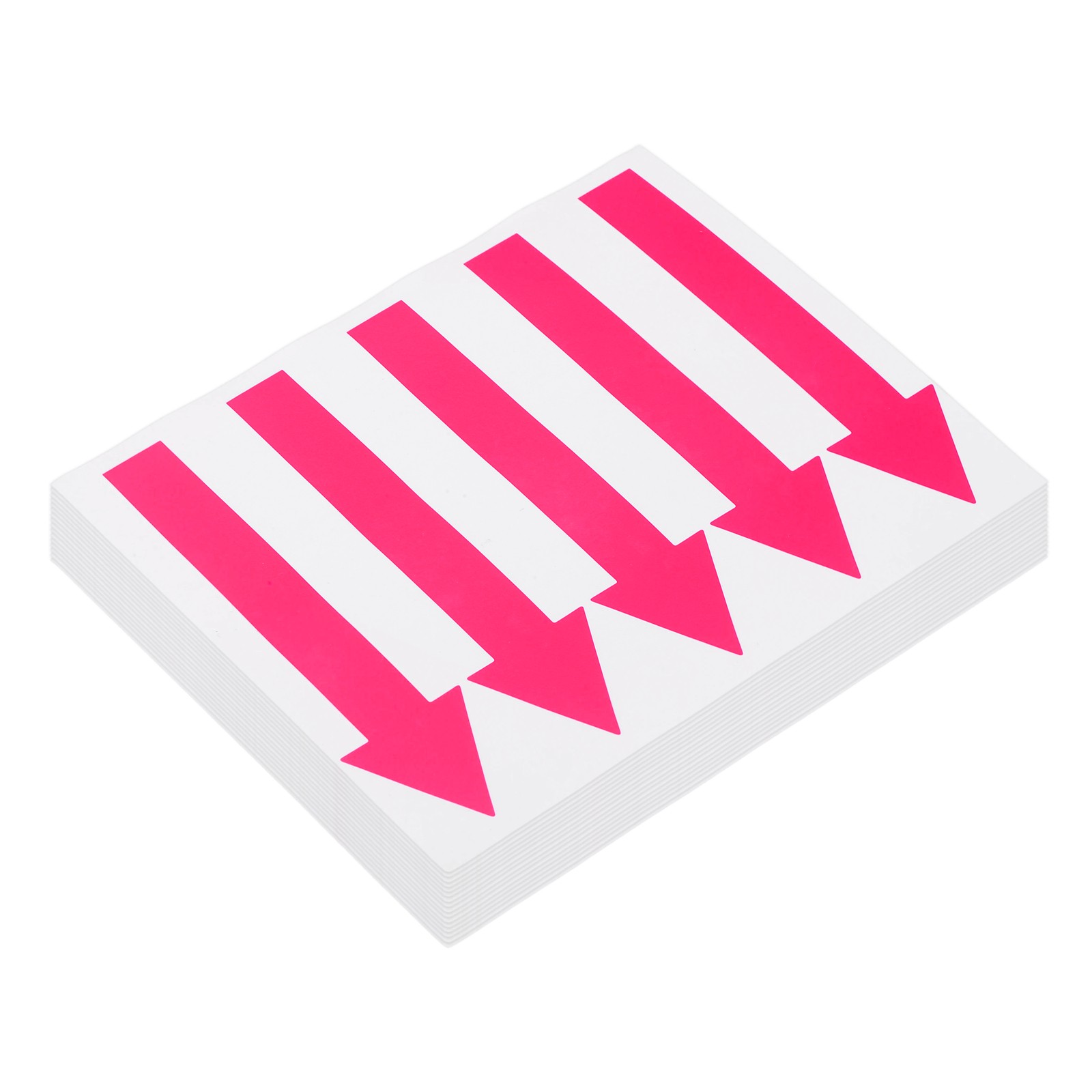 Arrow Sticker, (5×1.2 Inch, Rose Red) (80 Pcs), Waterproof Arrow Sign Sticker