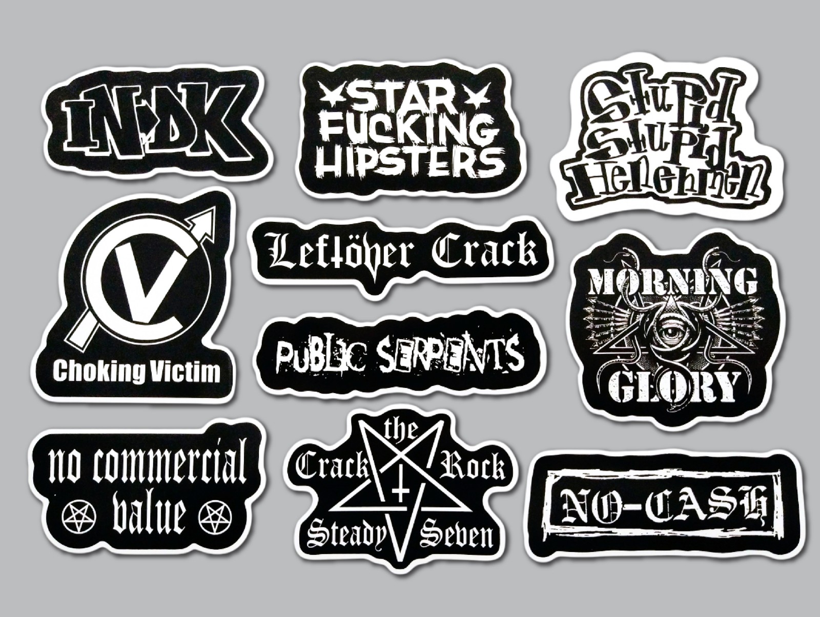 Crack Rock Steady Vinyl Sticker Lot (10 Stickers) punk leftover choking victim