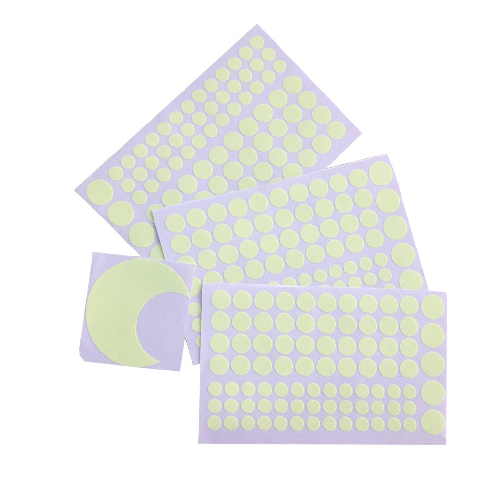 3 Pcs Circular Glow-in-the-dark Sticker Wall Decals Pvc Stickers