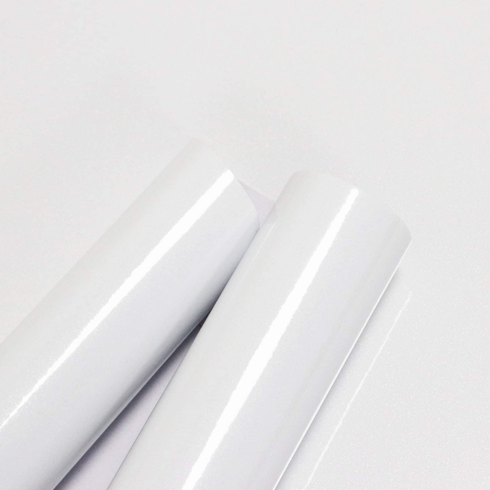 Contact Paper Glossy White for Countertops Removable Contact Paper White Peel…