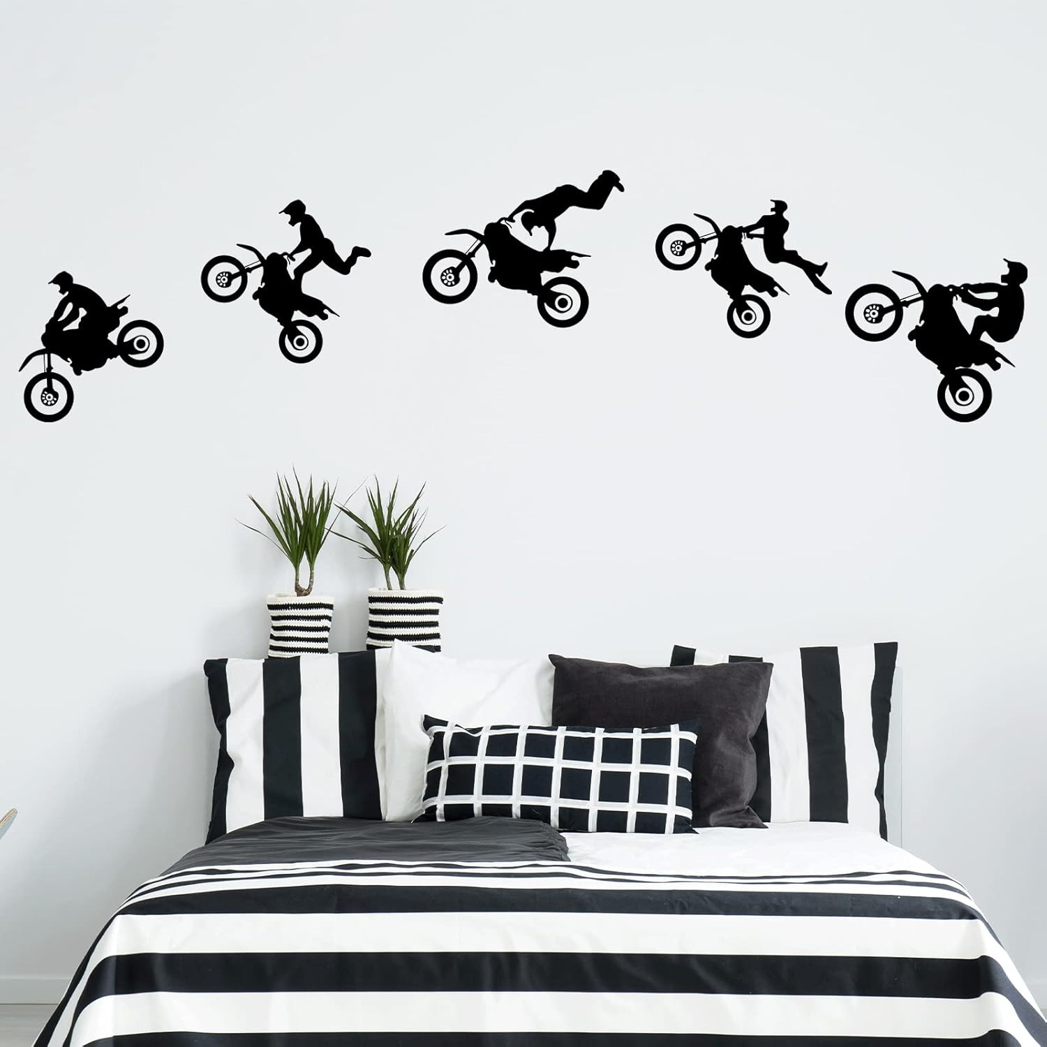 Motocross Dirt Bike Wall Decal Sticker for Boys Room Bedroom Living Room Decor