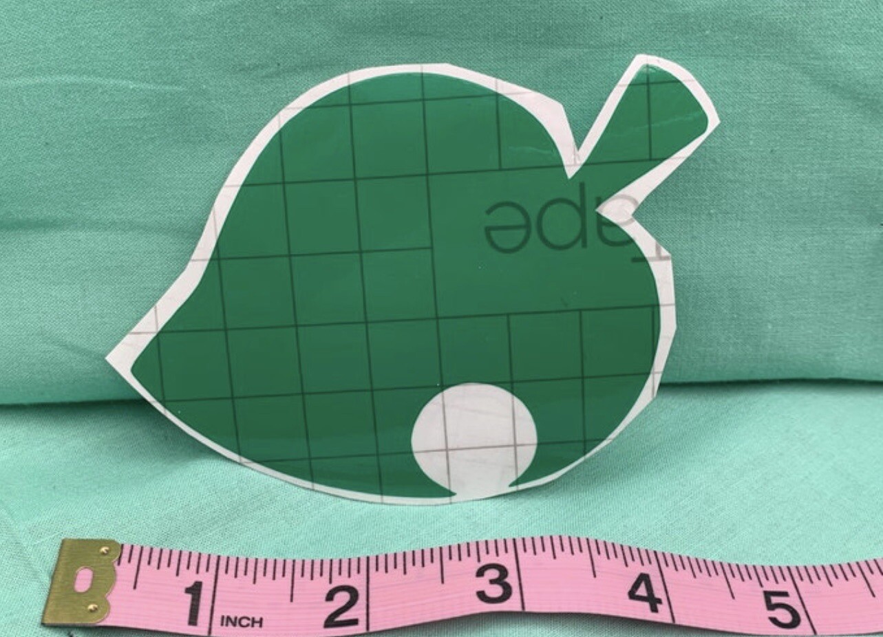 Animal Crossing Leaf Vinyl Decal Sticker, Indoor, Outdoor, Car, Bumper,