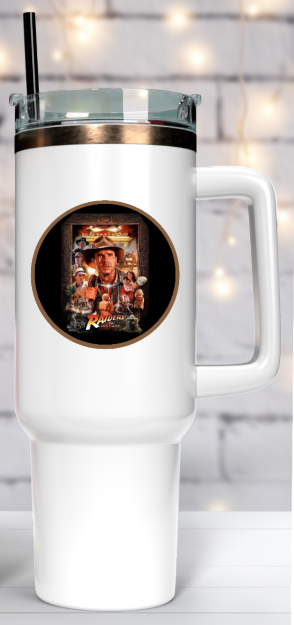 Movie – Indiana Jones – 4" Handmade Vinyl Decal Vehicle Laptop Cooler Cup 26-2