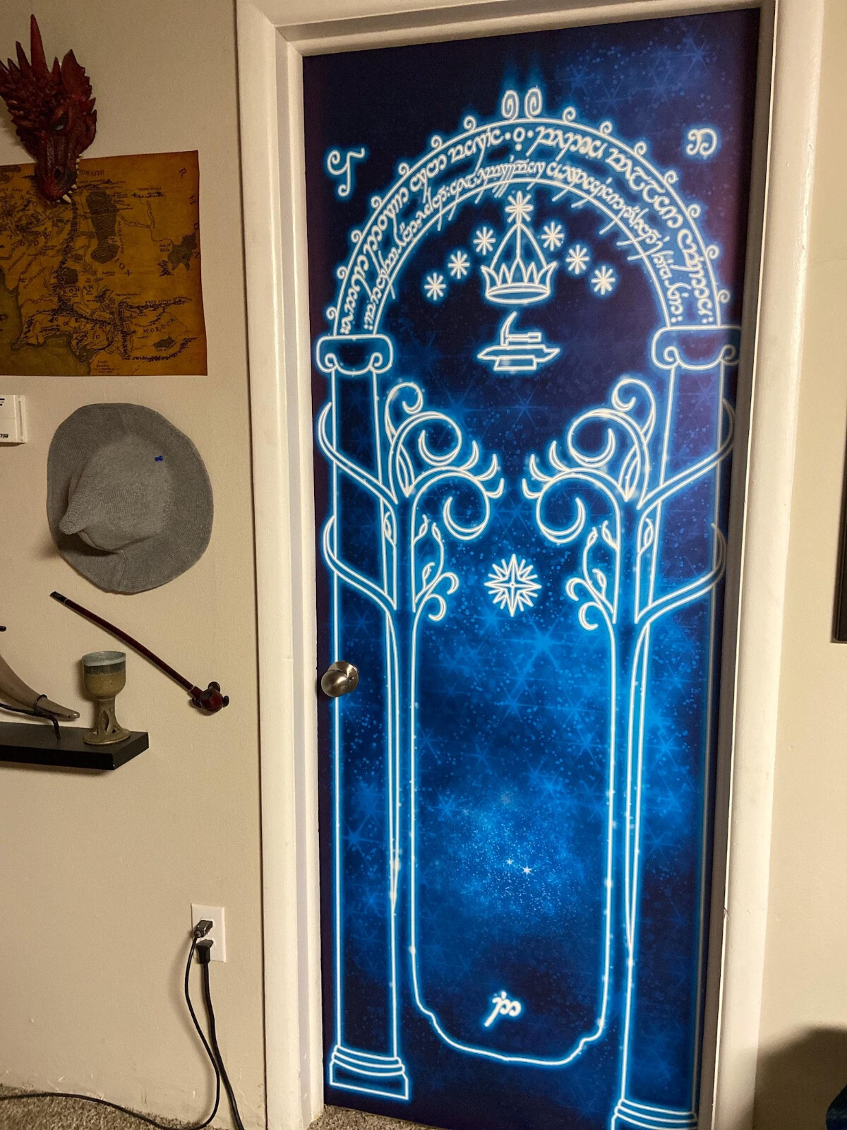 Magic Gates Door Mural, Peel and Stick, Removable, Sticker, Cover. Wall, Fridge