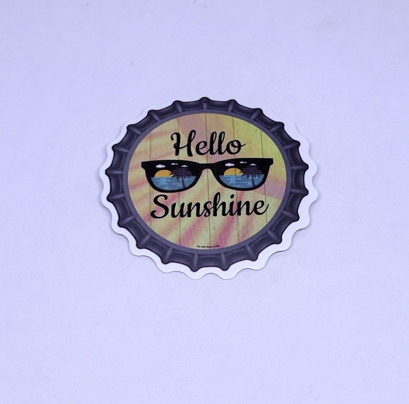 Hello Sunshine Bottle Cap Sticker Decal Vinyl Cool Art Souvenir Journal Wall Tc6