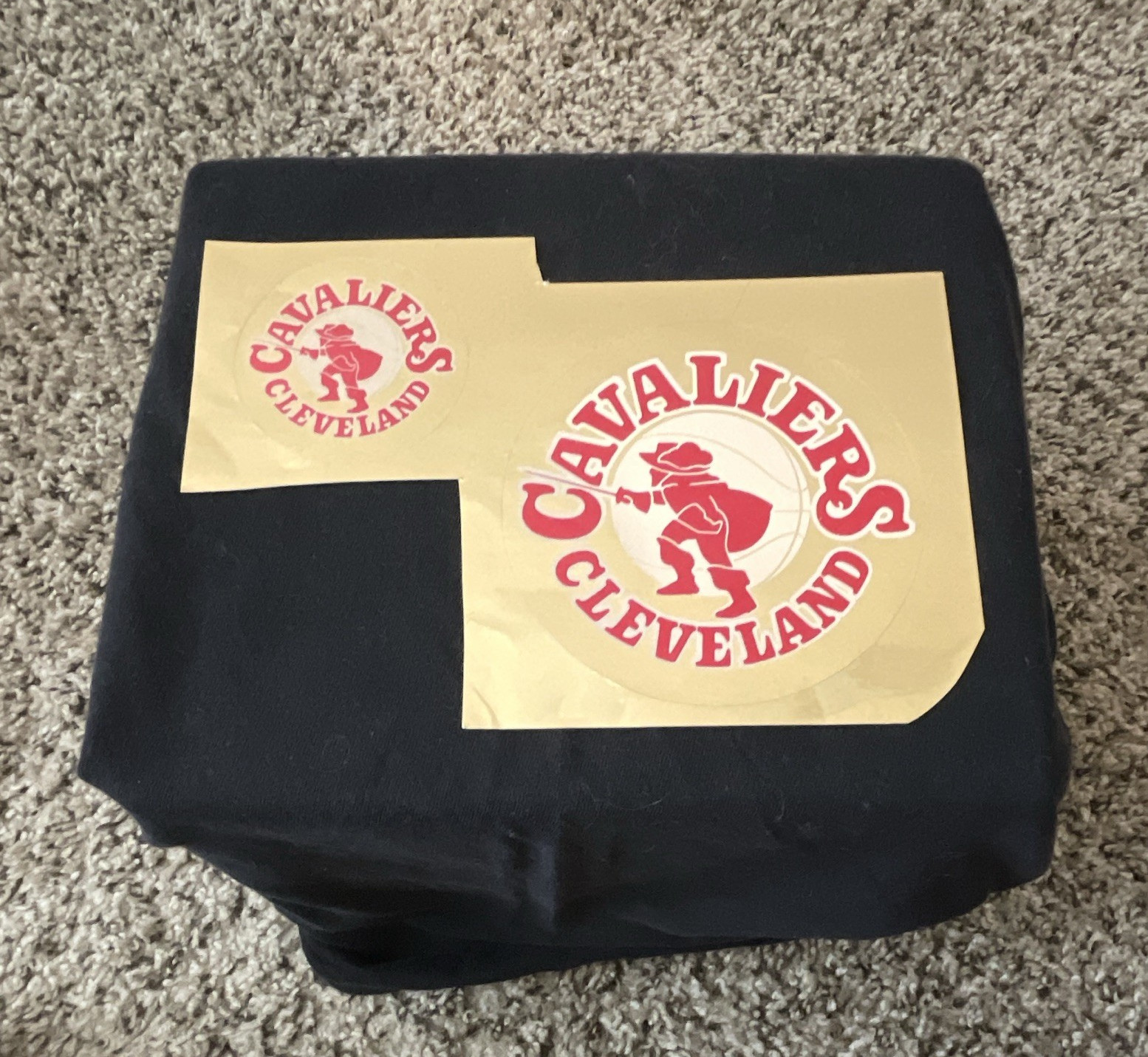 Cleveland Cavaliers Round Vinyl Decals/Stickers 2-Pack Gold Red White