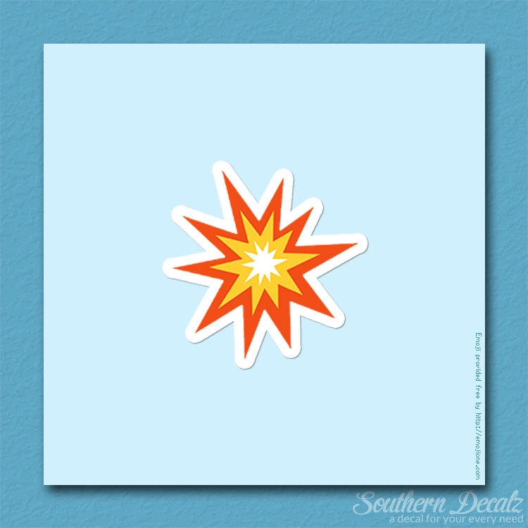 Bang Pow Explosion Symbol – Vinyl Decal Sticker – c152 – 3.75" x 3.75"