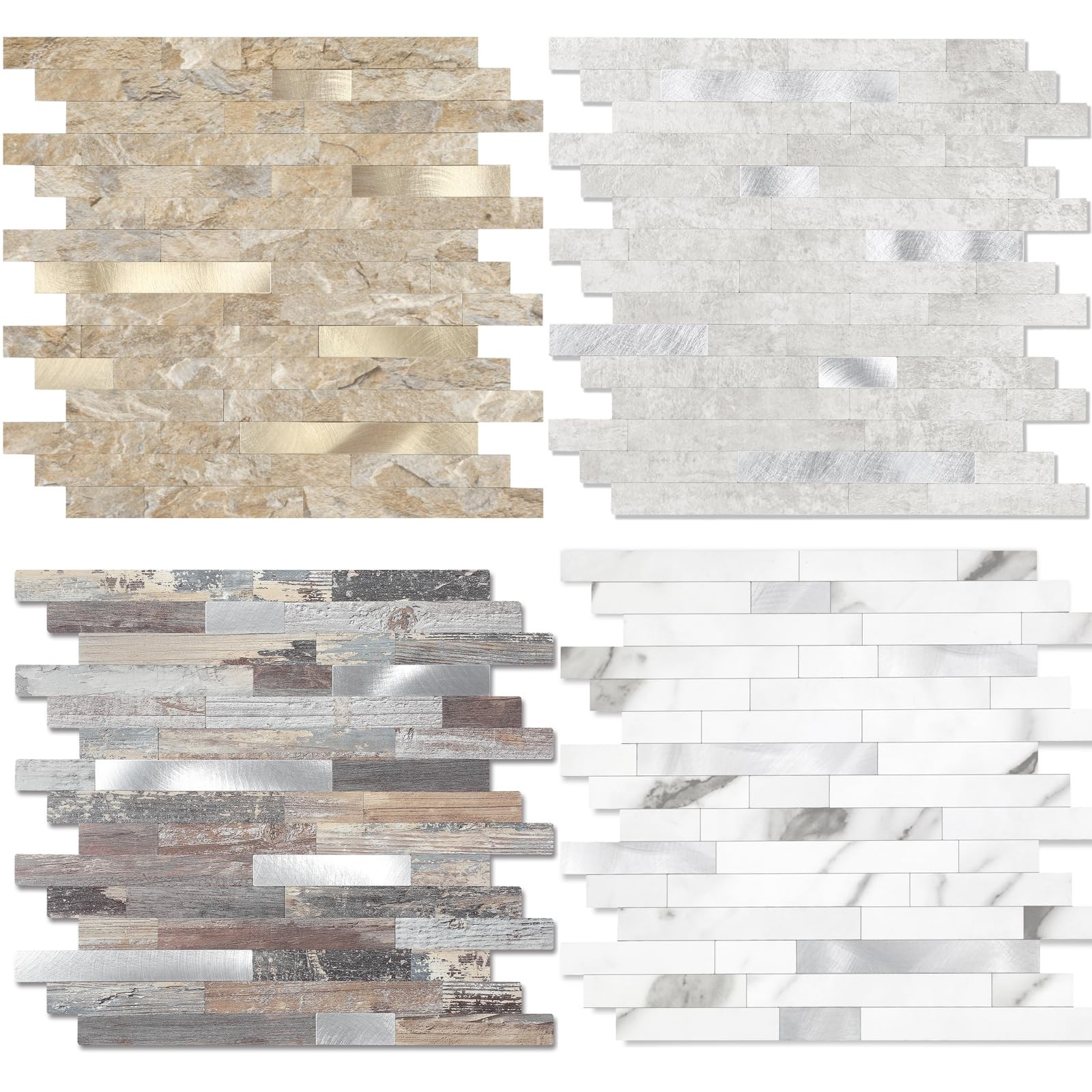 Yipscazo 2026 New Upgrade 11.34" X 11.57" Peel and Stick Backsplash, Stick on…