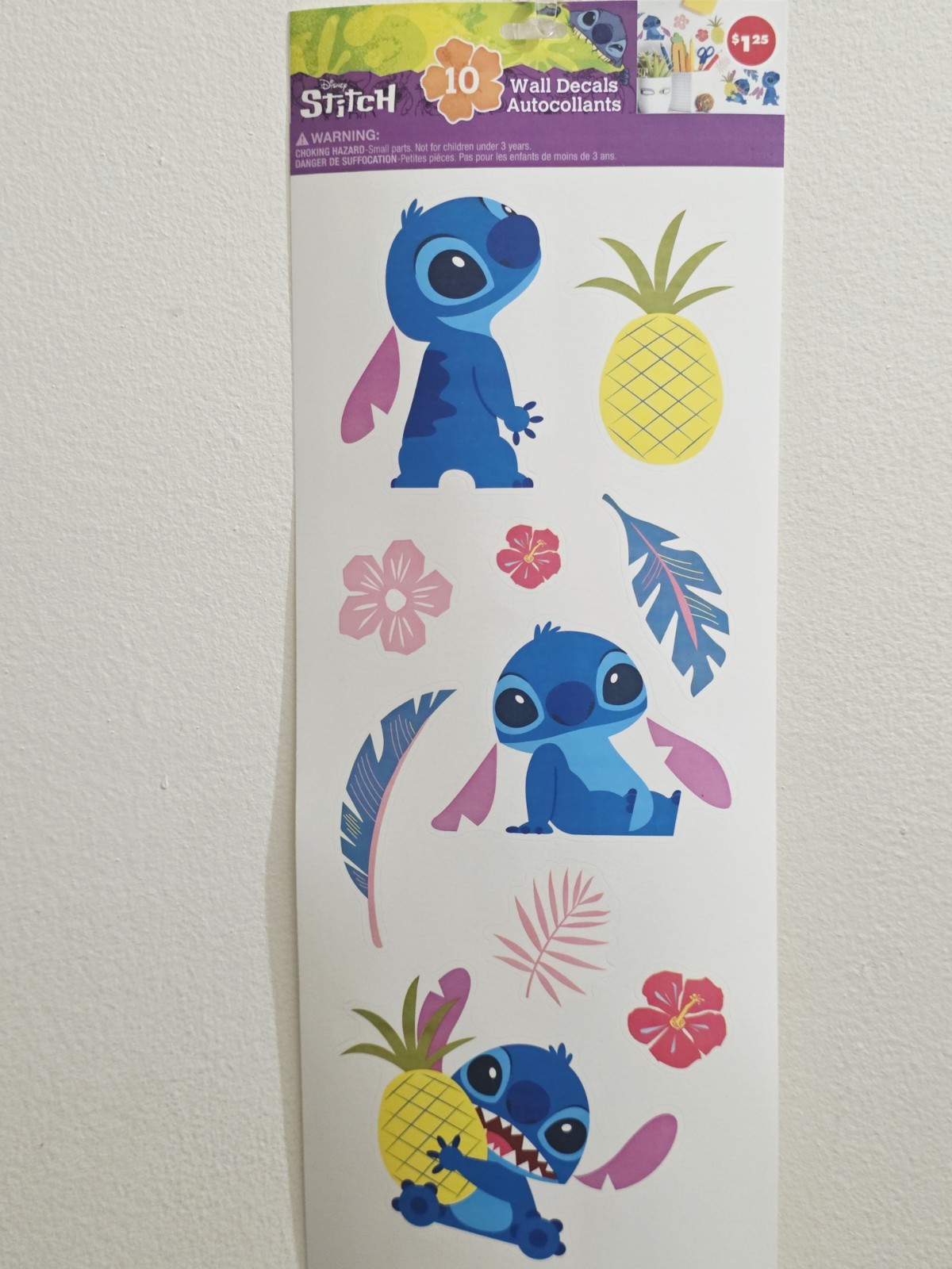 Disney Stitch Room Wall Decal Stickers 10 Assorted Designs Great for Birthdays