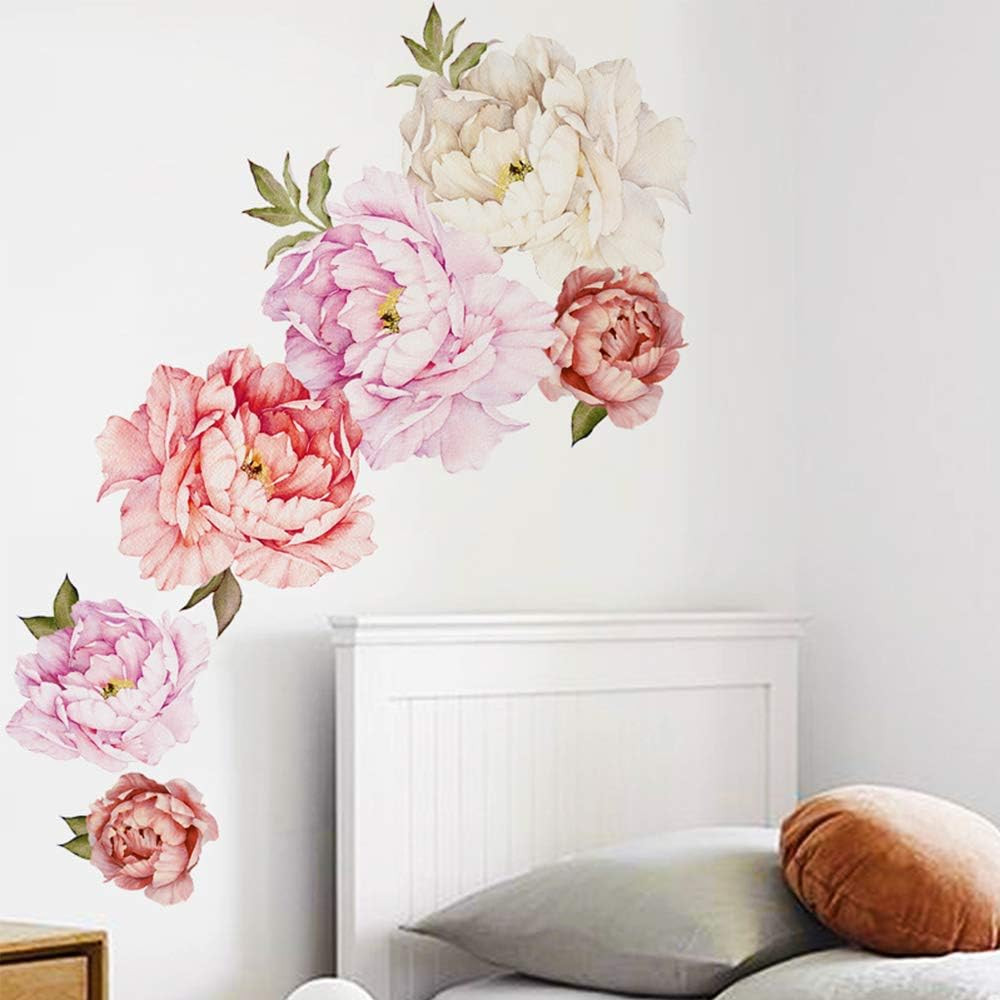 Nother Peonies Wall Decals Peony Floral Wall Decal Rose Bouquet Flowers Peel and