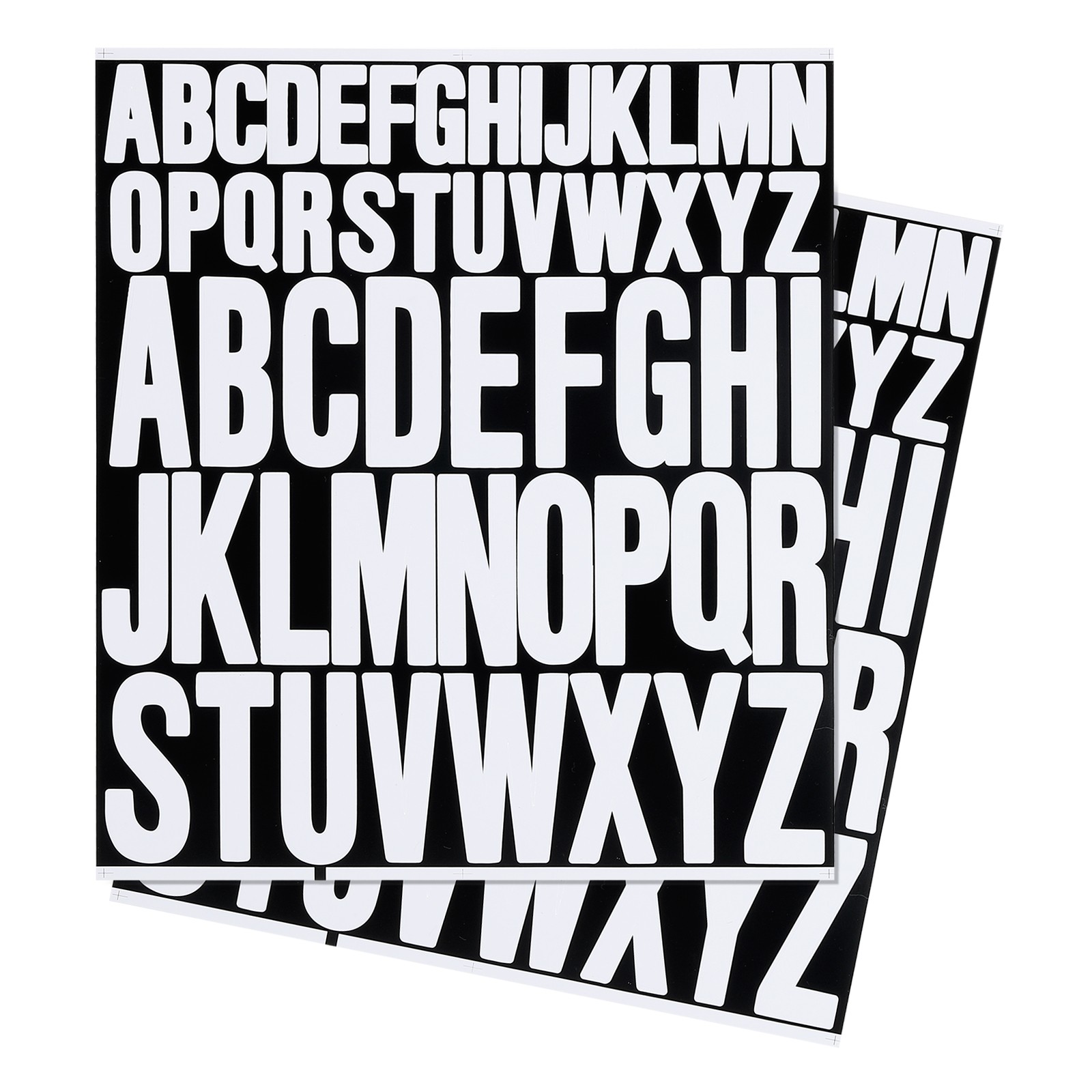1" 2" Letter Stickers Self Adhesive Alphabet Sticker for DIY White,12 Sheets
