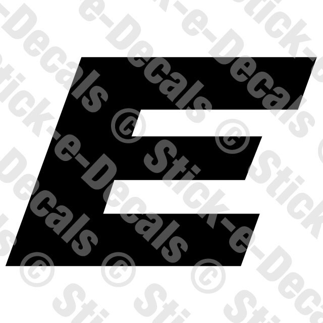JERSEY LETTER E Vinyl Die Cut Decal Sticker – Sport Athlete Alphabet Text – A4