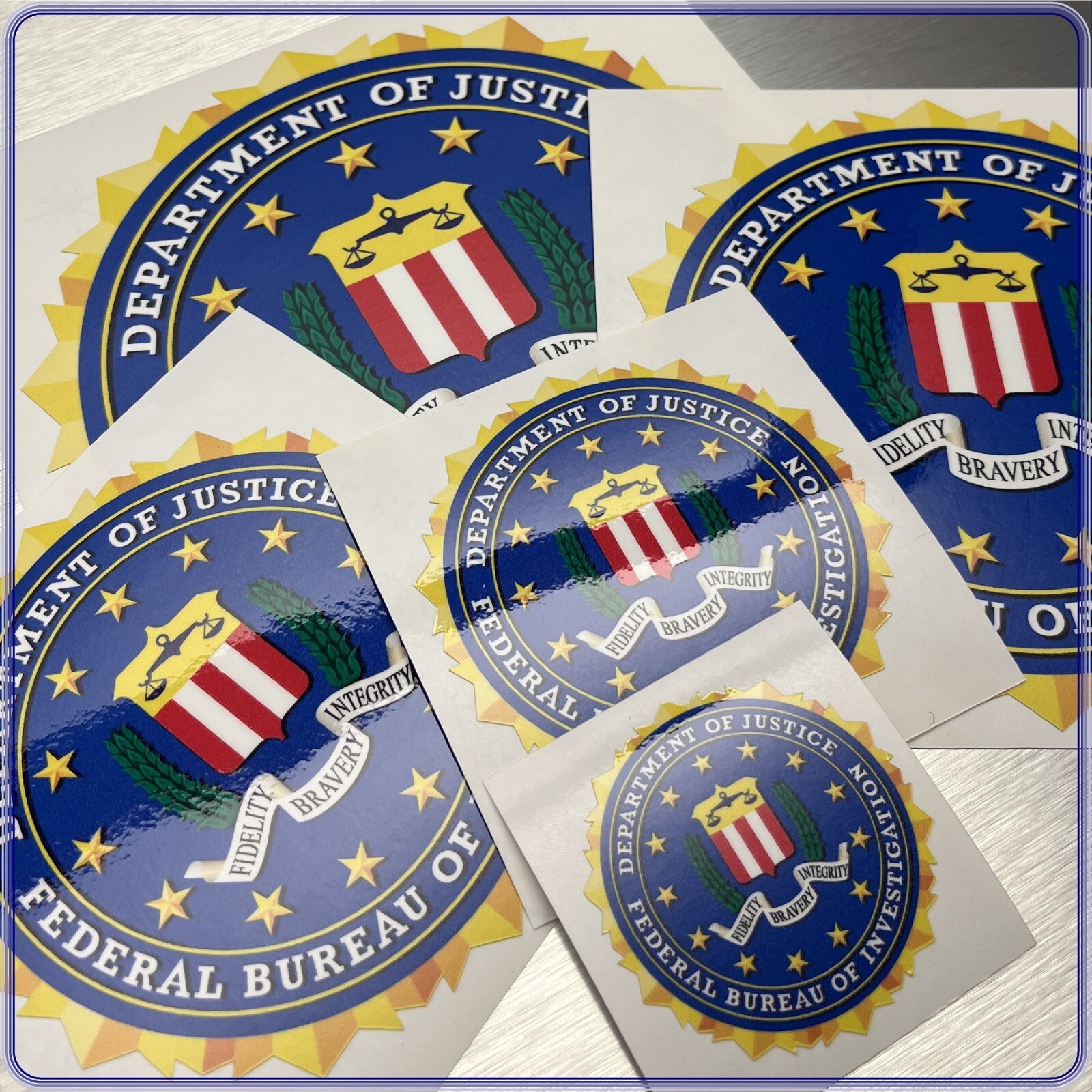 FBI Seal Laminated Sticker Choose from 2", 3", 4", 5" or 6" Sizes for Laptop