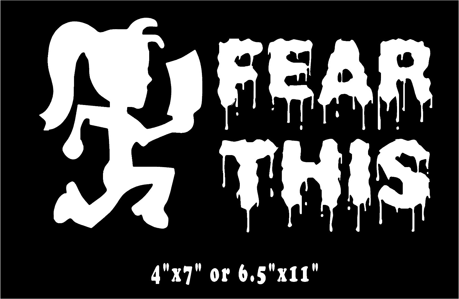 Hatchet Girl Decal Fear This Choose Size & Color ICP Vinyl Juggalo Sticker