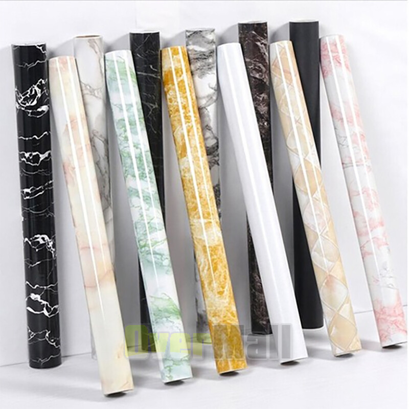 10FT Rollo De Papel Mármol Tapiz Decorativo Autoadhesivo para despegar y pegar