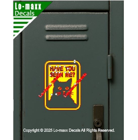 Have You Seen Me Lost Cat Sticker Art Funny Vinyl Decal For Laptop Door Locker
