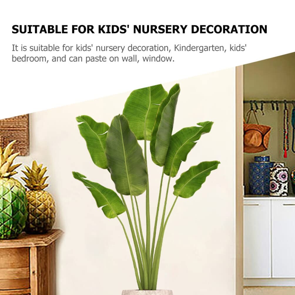 Green Plant Wall Decal Peel and Stick – 3D Realistic Potted Plant Wall Sticke…