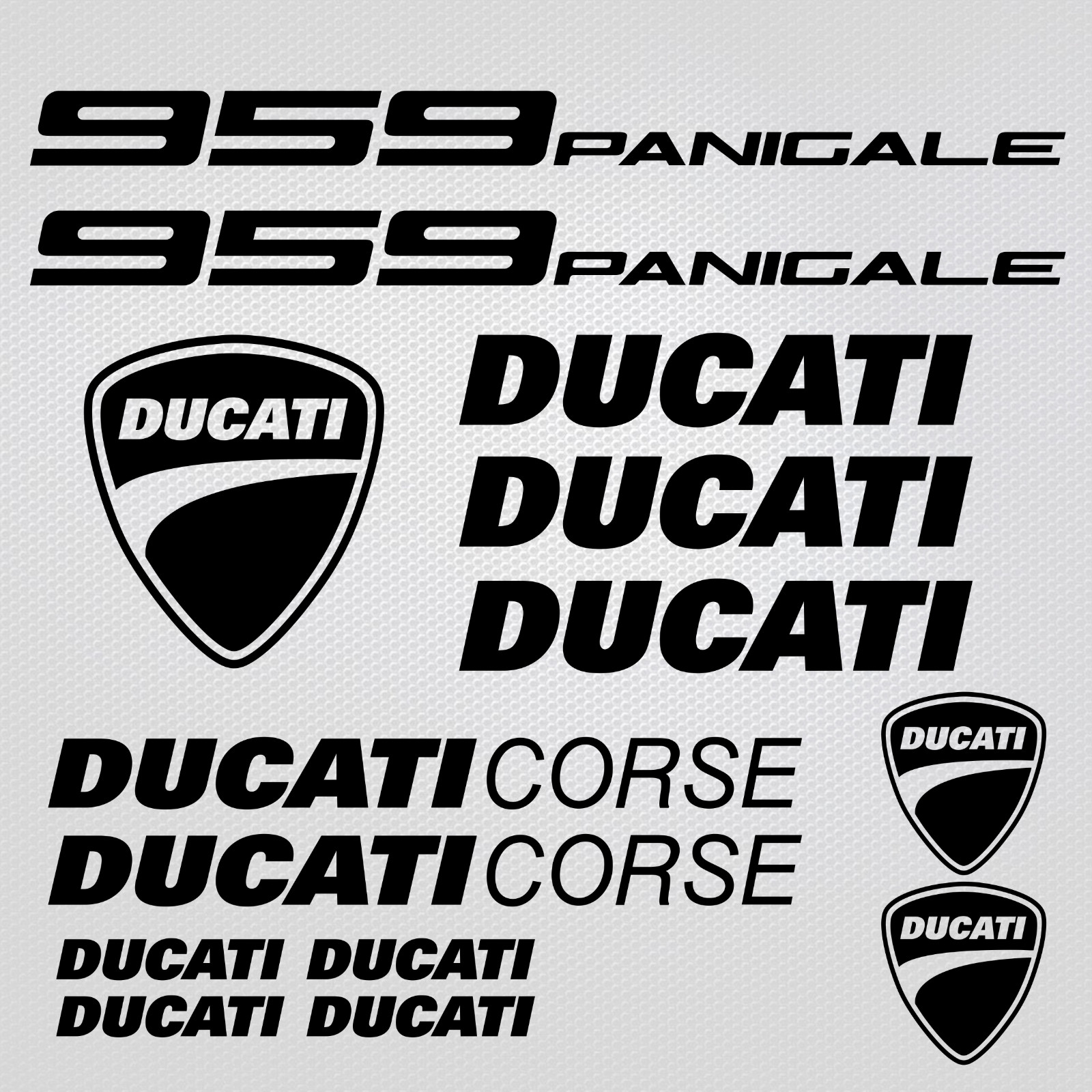 Ducati Corse decals 959 Panigale stickers replacement for motorcycle side