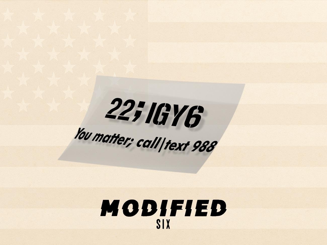 You Matter 988 Veteran Decal IGY6 Suicide Awareness Vinyl Sticker 55+