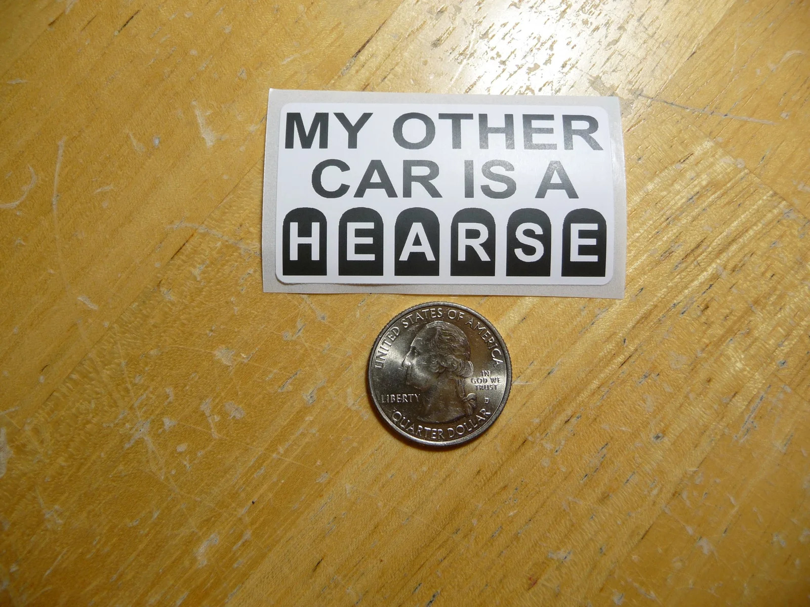 MY OTHER CAR IS A HEARSE STICKER DECAL 1 – 50 BULK PACK FUNNY HALLOWEEN