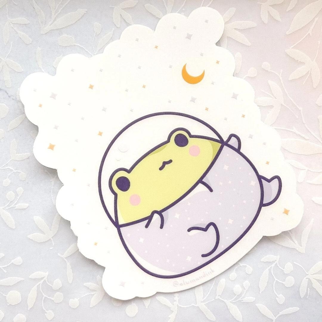 Gogo the Frog in Space Sticker – Clear Vinyl