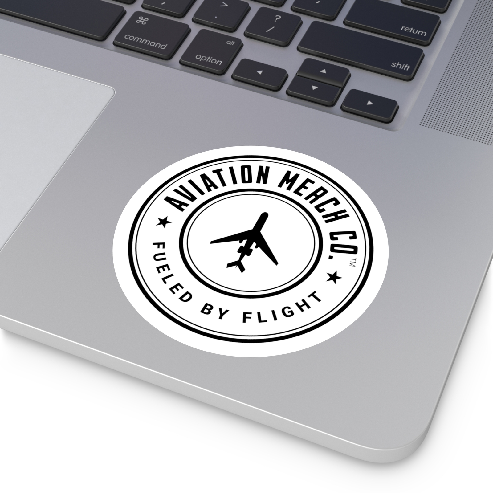Aviation Merch Co. Logo Round Stickers Indoor/Outdoor 2", 3", 4", 5", or 6"
