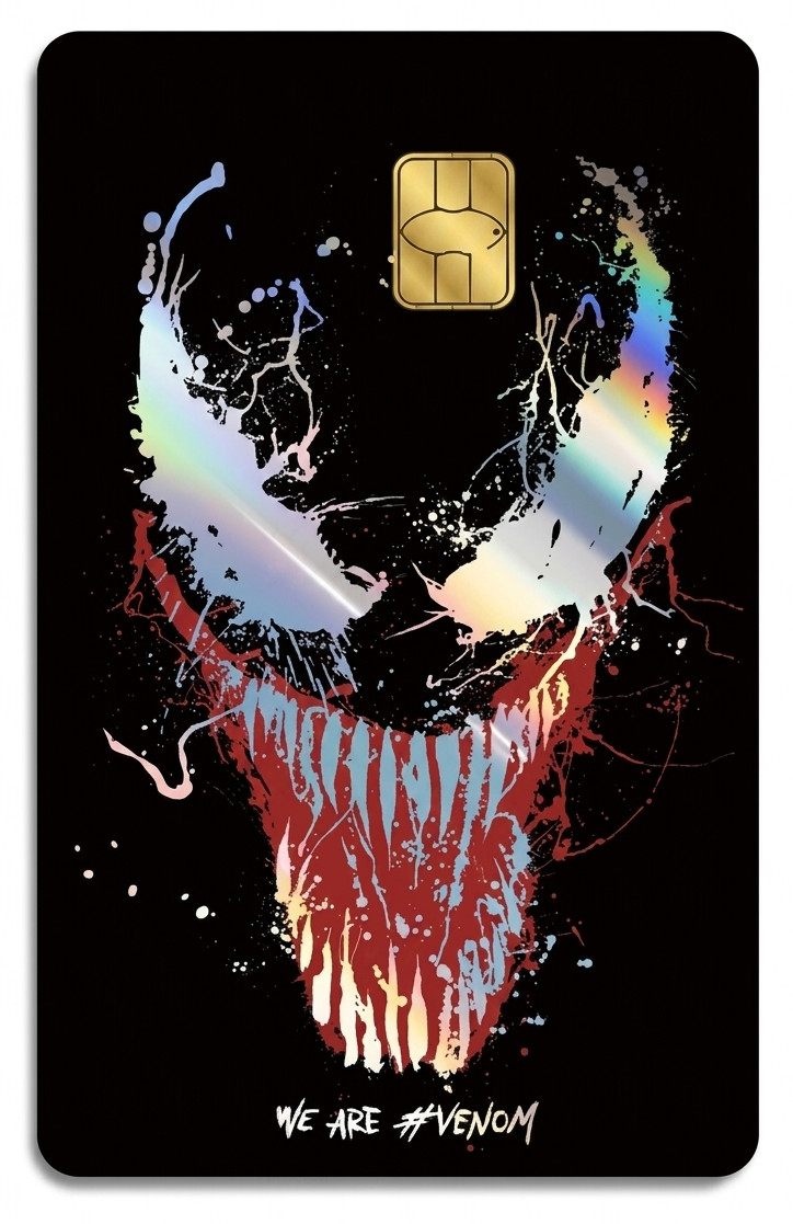 Venom Comic Art Black Red Debit Card Credit Card Skin Vinyl Sticker