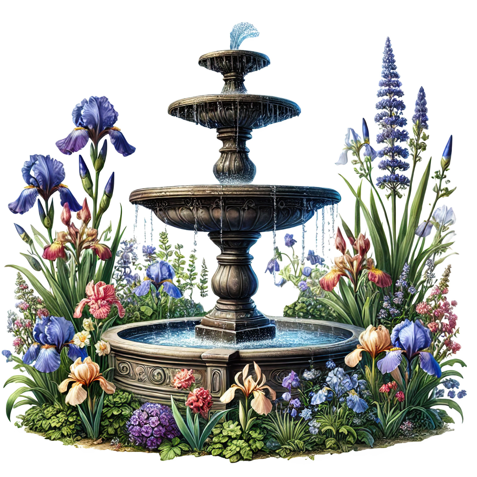Wall decal sticker garden 18 x 18 cm large