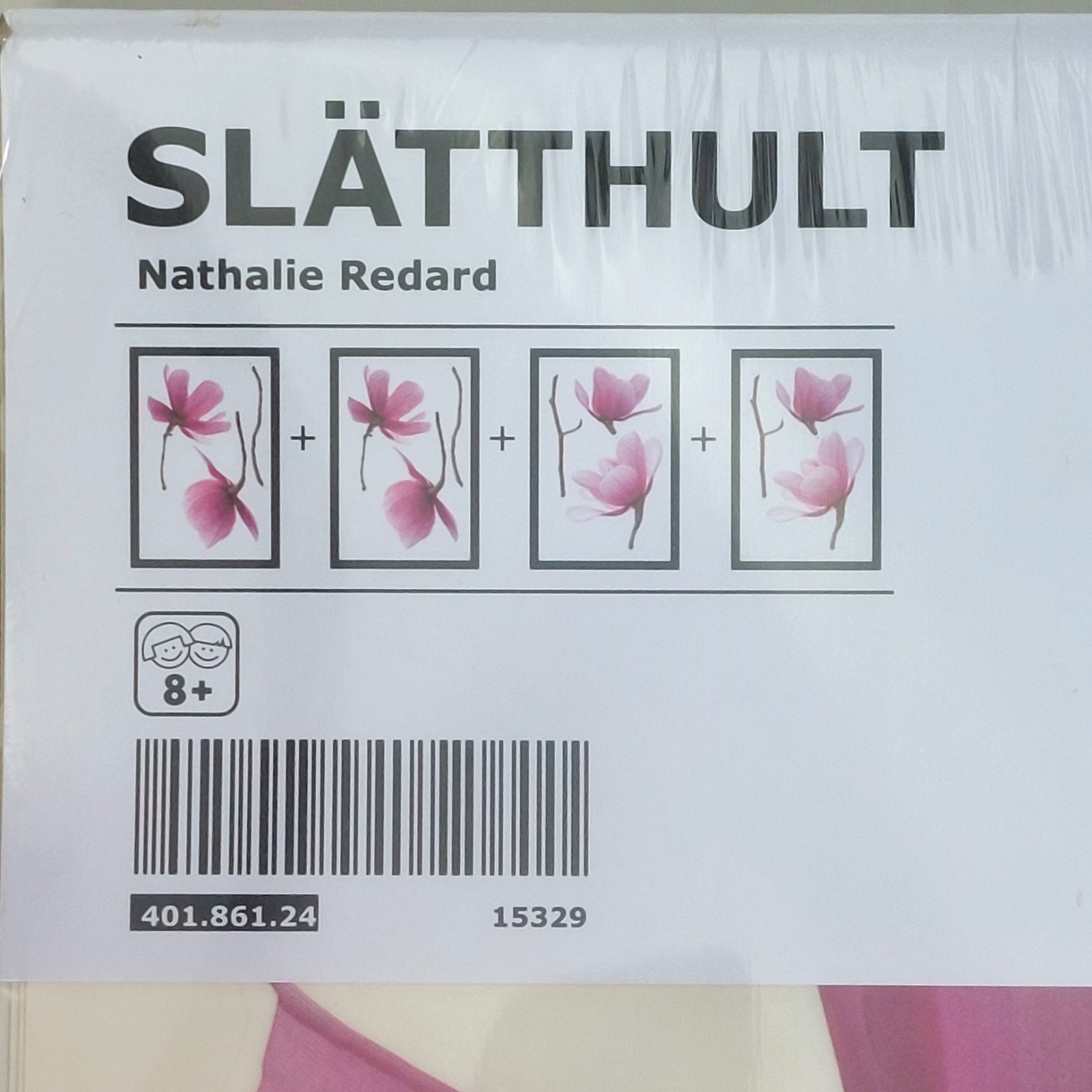 Sealed IKEA Slatthult Pink Magnolia Flowers Stickers Wall Decal 401.861.24 NOS