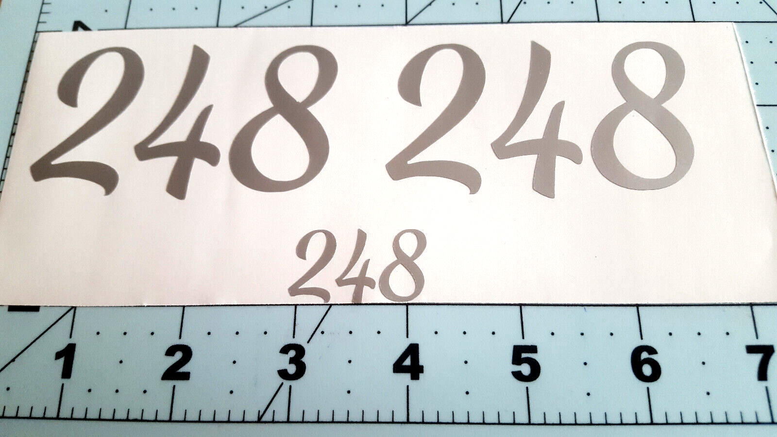 SET OF 3 Custom Mailbox Numbers Vinyl Decals Stickers – Choose Size & Color