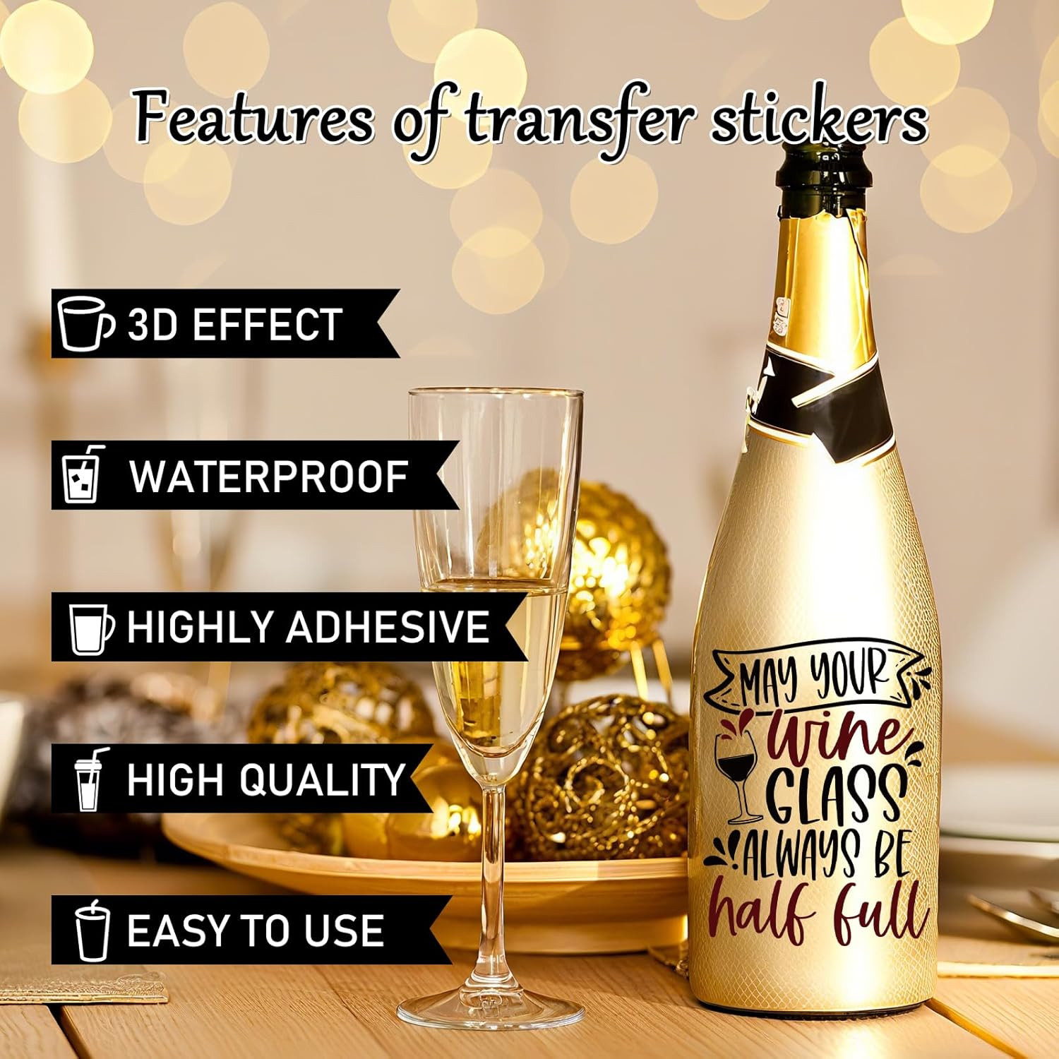 20 Sheets Funny Quotes UV DTF Cup Wrap Cold UV DTF Transfer Stickers | Wine Rub
