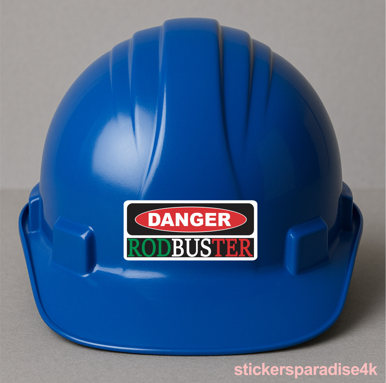 Hard Hat Decal DANGER RODBUSTER 3.5"x1.5" inches Vinyl Sticker 4 Colors